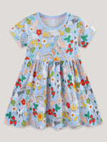 Children's Cartoon Animal Print Casual Dress