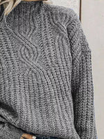 Full Size Turtleneck Long Sleeve Sweater Plus Size