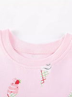 Children's Ice Cream Print Casual Dress