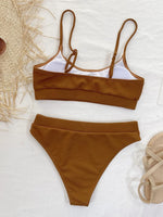 Scoop Neck Spaghetti Strap Two-Piece Swim Set - Ladyez