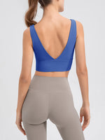 Scoop Neck Wide Strap Active Tank - Ladyez