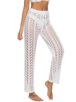 Cutout Drawstring High Waist Swim Pants - Ladyez