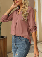 Johnny Collar Long Sleeve T-Shirt - Ladyez