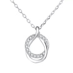 925 Sterling Silver Zircon Pendant Necklace