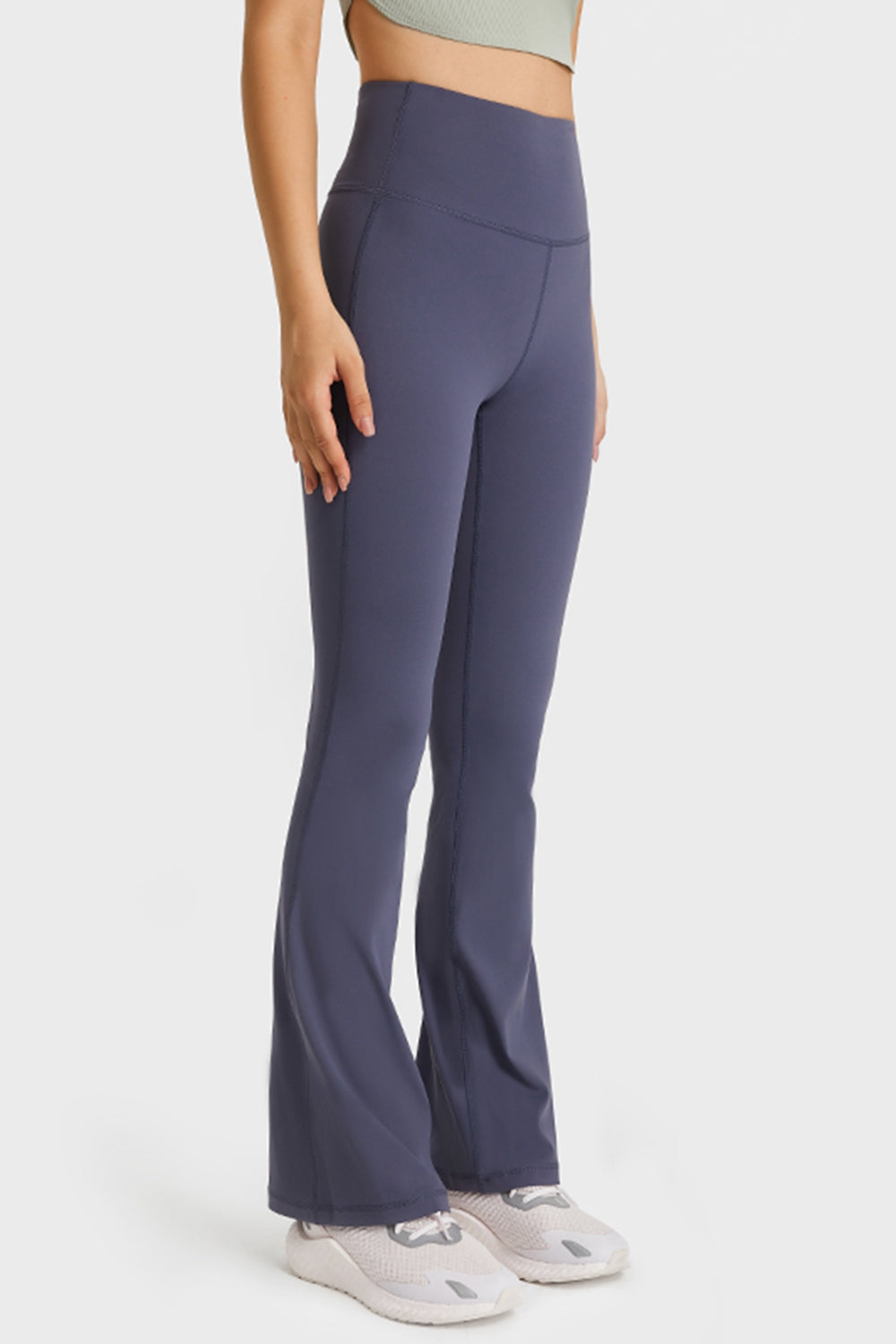 Millennia Elastic Waist Flare Yoga Pants - Ladyez