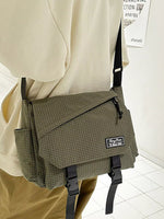 Plaid Buckle Flap Crossbody Bag