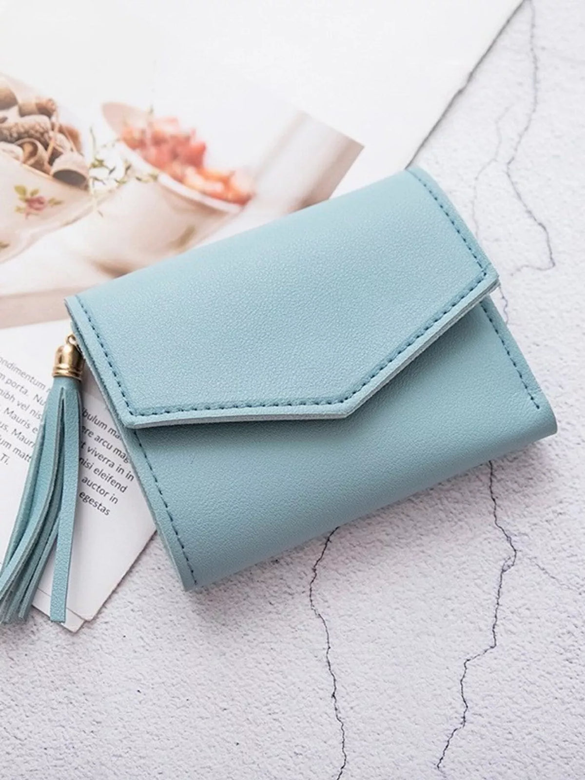 PU Leather Tassel Wallet
