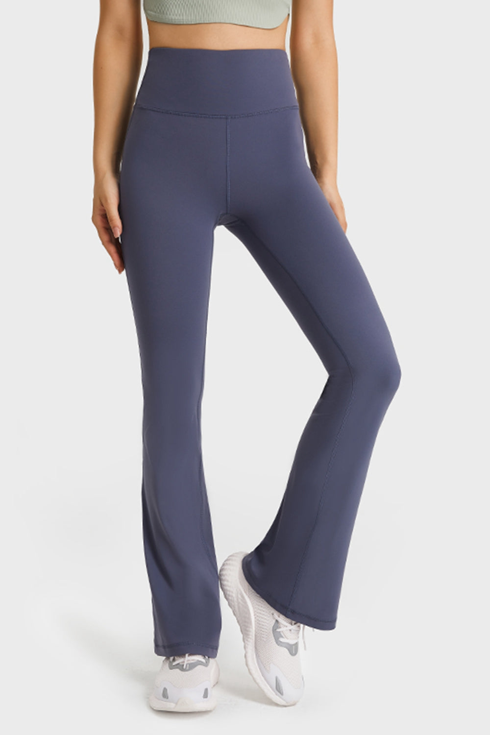 Millennia Elastic Waist Flare Yoga Pants - Ladyez