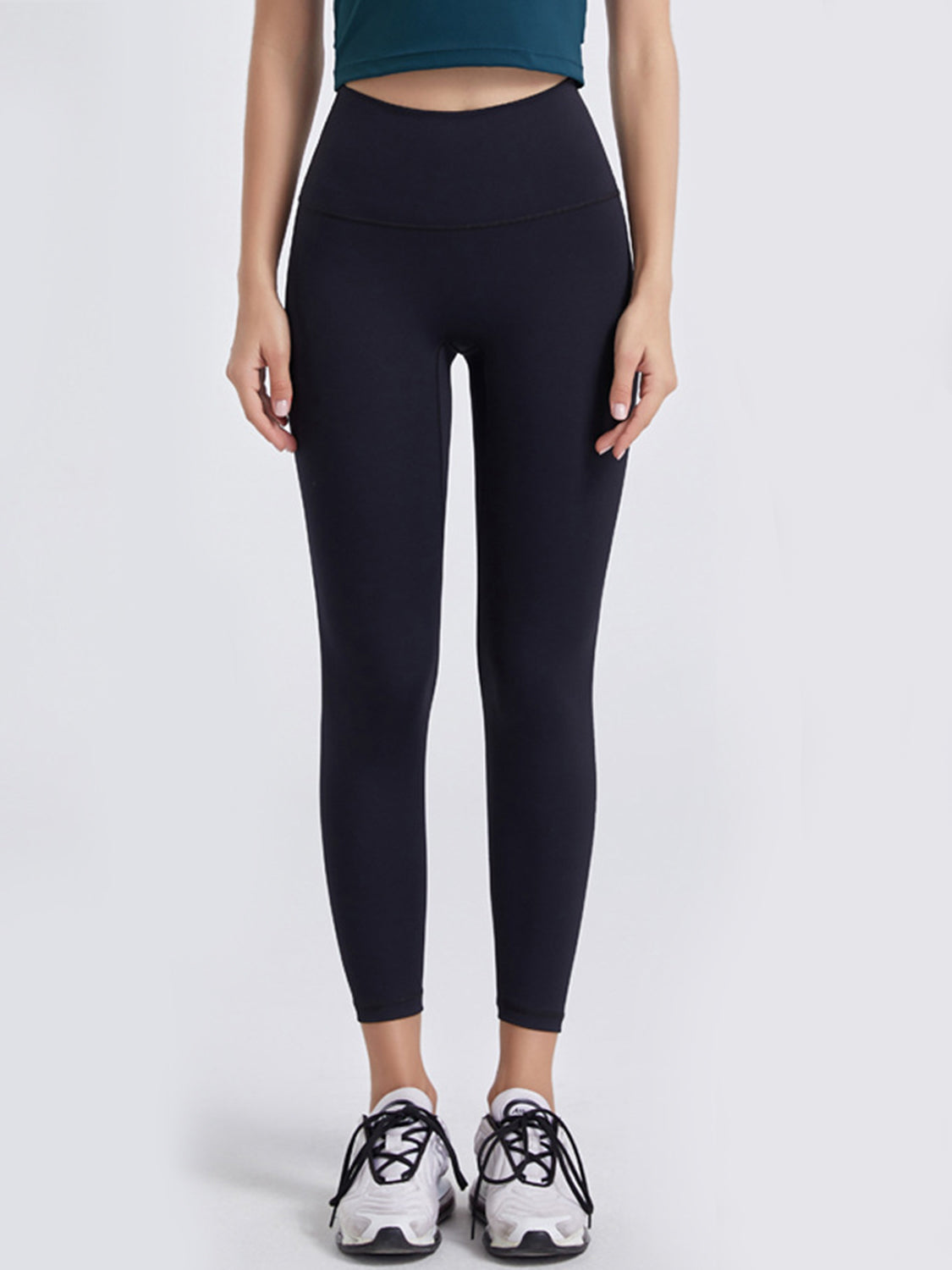 Wide Waistband Sports Leggings - Ladyez