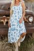 Printed Tie Shoulder Dress