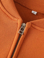 Zip Up Top and Drawstring Pants Two-Piece Set