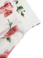 Rose Print Flowy Maxi Skirt