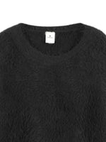 Fuzzy Round Neck Long Sleeve Sweater