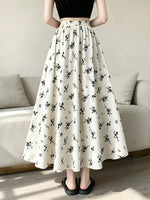 Floral Print A-Line Skirt