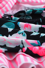 Mixed Print Tie-Back Two-Piece Swimsuit - Ladyez