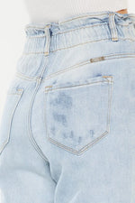 Kancan Open Pack Paperbag Mom Jeans - Ladyez