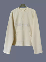 Quarter Zip Raglan Sleeve Sweatshirt