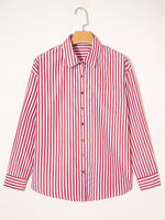 Striped Button-Up Long Sleeve Shirt
