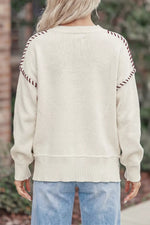 Drop Shoulder Game Day Letter Sweater