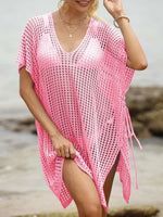 Side Tied V-Neck Cover-Up - Ladyez