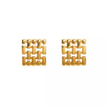 18K Gold-Plated Geometric Stud Earrings