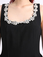 Flower Scoop Neck Sleeveless Dress