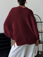 Twist-Front Textured Knit Cardigan