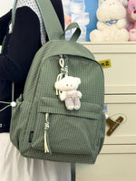 Casual Plaid Backpack Bag