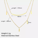 18K Gold-Plated Double Layered Necklace