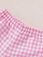 Children's Plaid Ruffled Hem Tank & Shorts Set