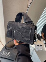 Denim Patchwork Crossbody Bag