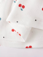 Children's Cherry Print Sleeveless Polo Dress