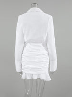 Blazer Style Ruched Mini Dress