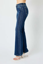 Judy Blue Full Size Hw Angled Side Seam Detail Flare Jeans Plus Size - Ladyez