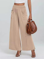 High-Waisted Wide Leg Pants with Pockets