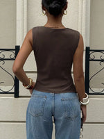 Cowl Neck Sleeveless Tank