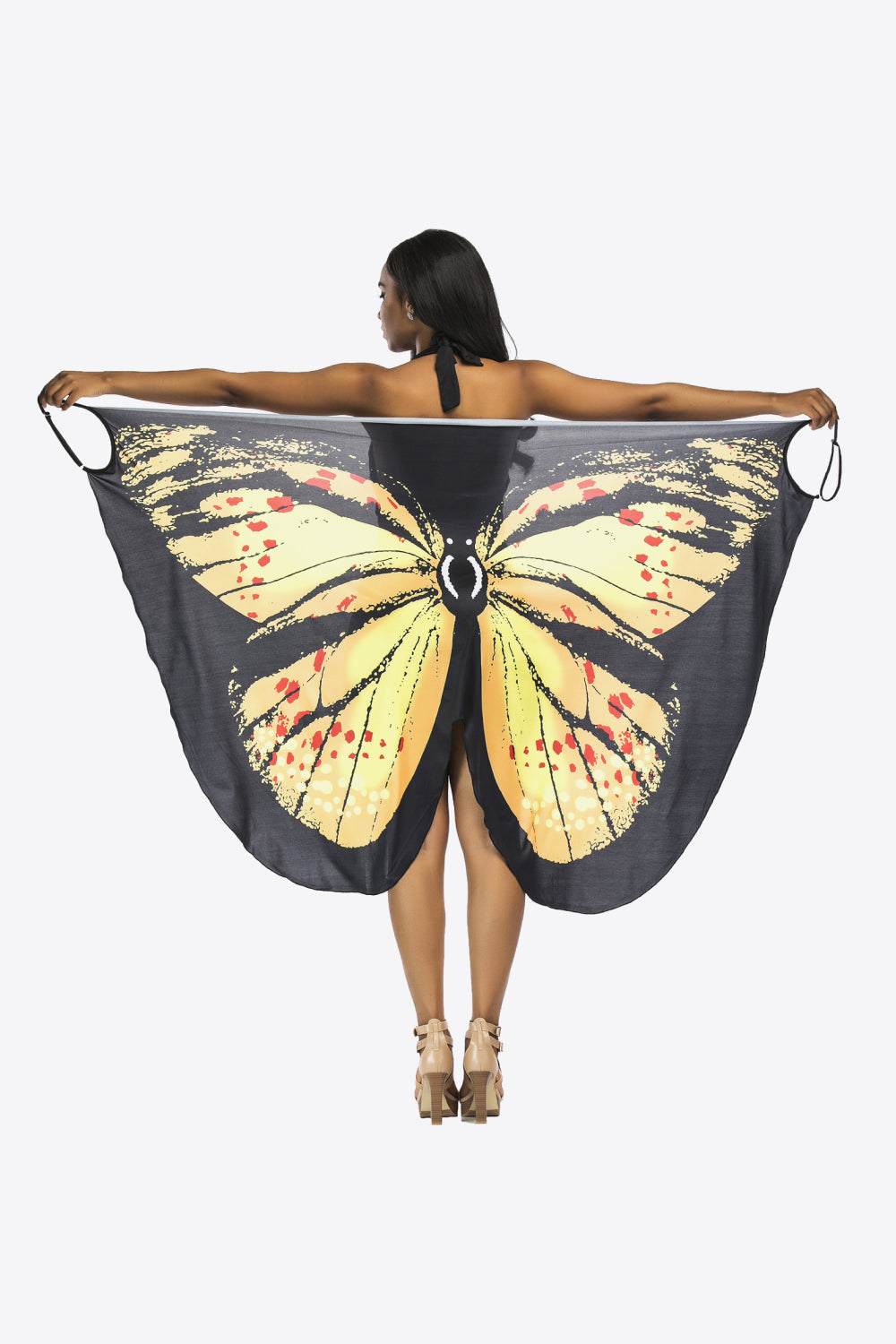 Butterfly Spaghetti Strap Cover Up - Ladyez