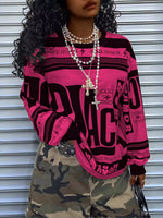 Printed Drop Shoulder Long Sleeve T-Shirt