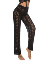 Cutout Drawstring High Waist Swim Pants - Ladyez