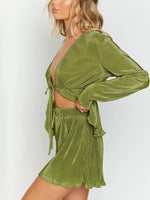 Long Sleeve Top and Shorts Set