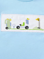 Children's Embroidered Round Neck Tee and Shorts Set