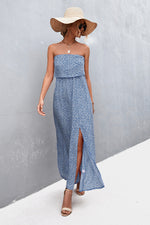 Strapless Split Maxi Dress - Ladyez