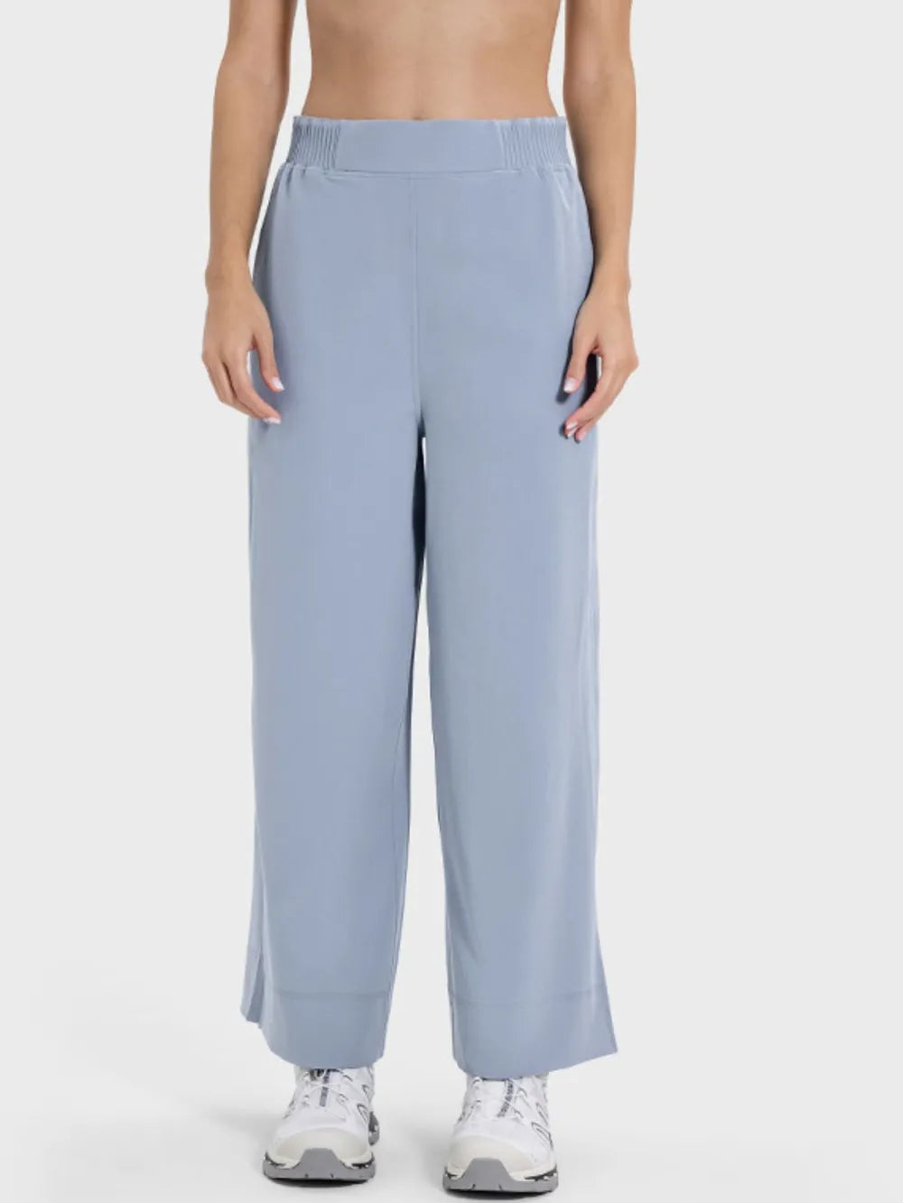 Millennia Slit Wide Leg Active Pants - Ladyez