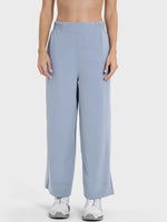 Millennia Slit Wide Leg Active Pants - Ladyez