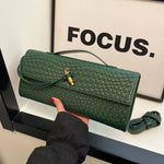 Woven Texture Flap Crossbody Bag
