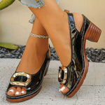 Peep Toe Block Heels Sandals