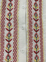 Embroidered Button Up Long Sleeve Shirt