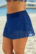 Elastic Waist Swim Skirt - Ladyez