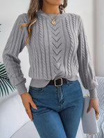 Cable-Knit Round Neck Sweater