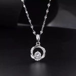 925 Sterling Silver Zircon Pendant Necklace